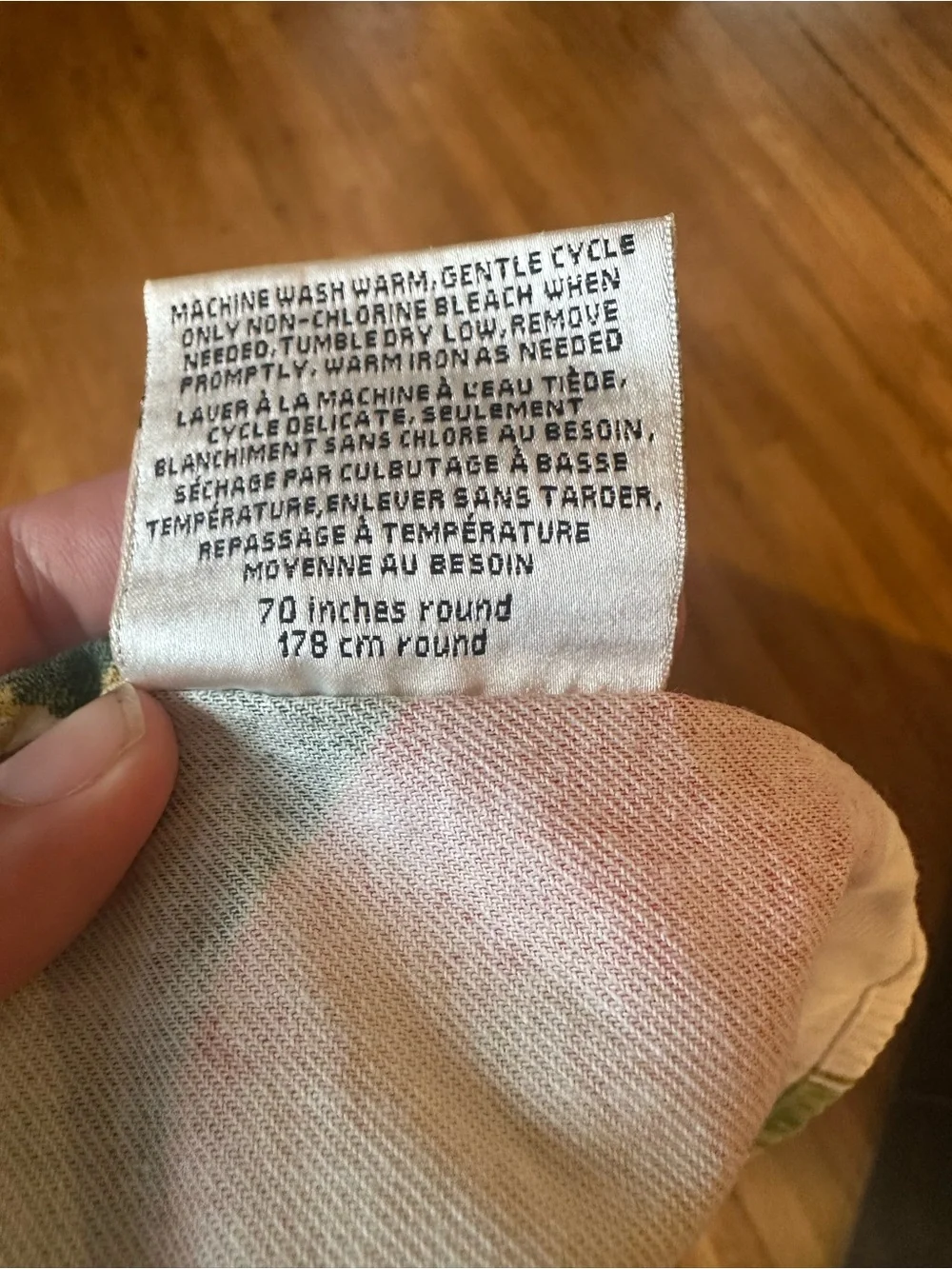 Williams Sonoma round tablecloth